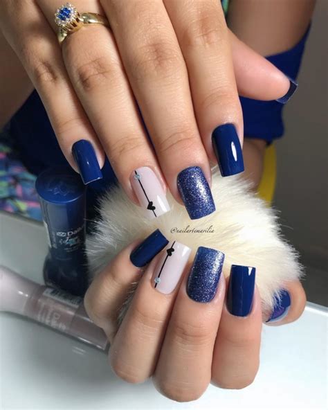 Unhas Decoradas Em Azul Mais De Fotos Para Inspira O