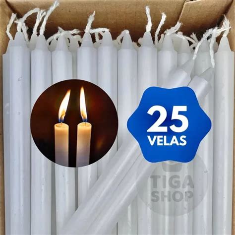 Velas Palito Branca Atacado 16 Cm Parafina 100 25 Unidades MercadoLivre