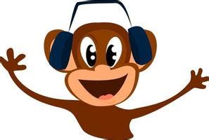 Monkey With Headphones Vector Art, Icons, and Graphics for Free Download