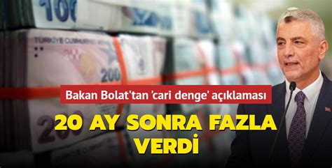 Bakan Bolat Tan Cari Denge A Klamas Ay Sonra Fazla Verdi