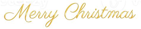 Golden Text Merry Christmas Cut Out Png