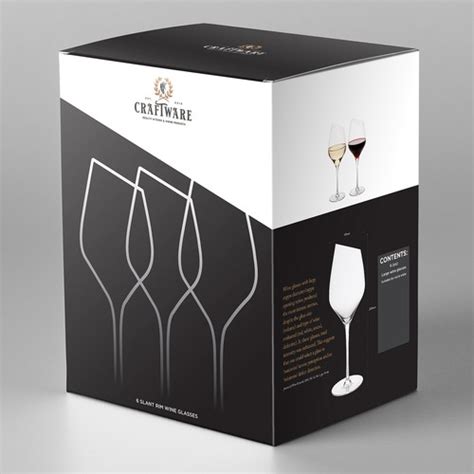 New Stylish Slant Rim Wine Glass Box Product Packaging Contest