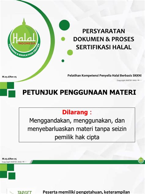 Persyaratan Dokumen Proses Sertifikasi Halal Rev 05 2022 Pdf