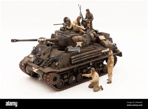 M4a3e8 Easy Eight Sherman Tank Fury Tank 1 35 Scale Model Stock Photo