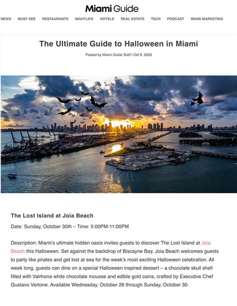 TheMiamiGuide.com - October 2022 - The Ultimate Guide to Halloween in