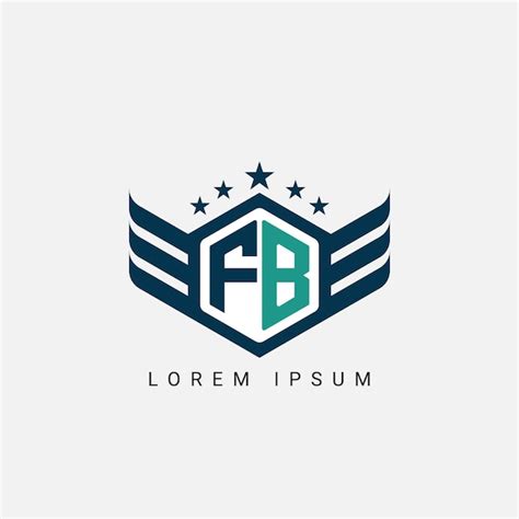 premium vector alphabet fb illustration monogram vector logo template
