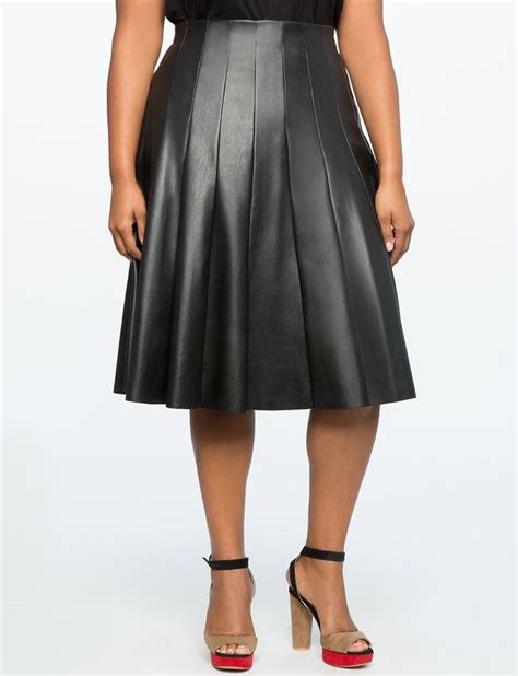 Faux Leather Trumpet Skirt Women S Plus Size Skirts Eloquii Plus