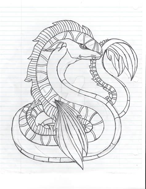 Sea Serpent Drawing at GetDrawings | Free download