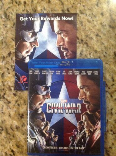 Captain America Civil War Blu Ray Disc 2016 Authentic Disney Release