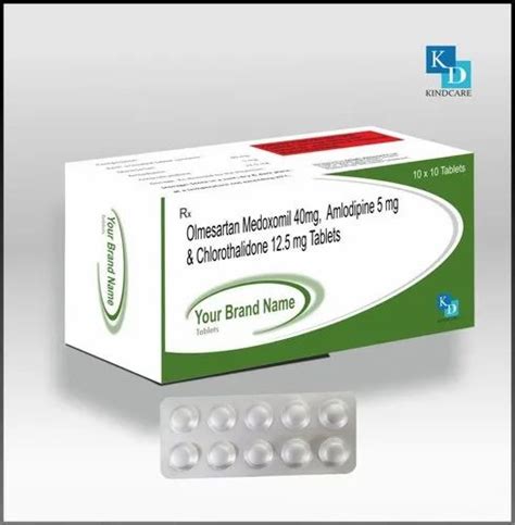 Olmesartan Medoxomil 40 Mg Amlodipine 5 Mg Chlorthalidone 12 5 Mg