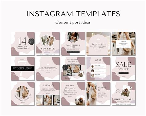 Social Media Content Calendar, Social Media Planner, Social Media Templates, Instagram Post ...