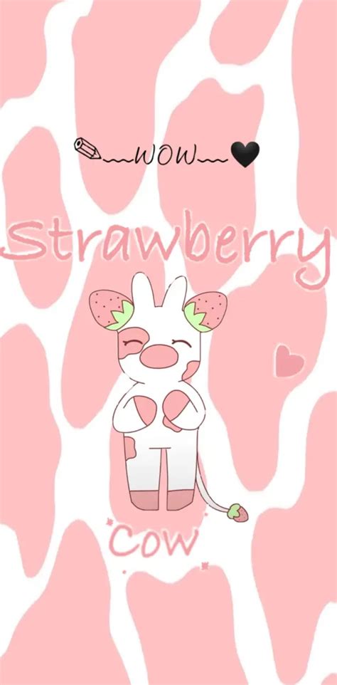 Strawberry Cow Wallpaper By Davidkirbow