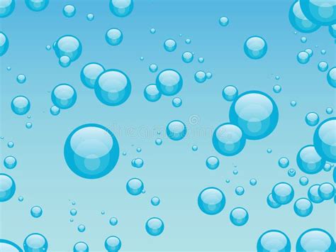 L Eau Bleue Avec Des Bulles Illustration De Vecteur Illustration Du