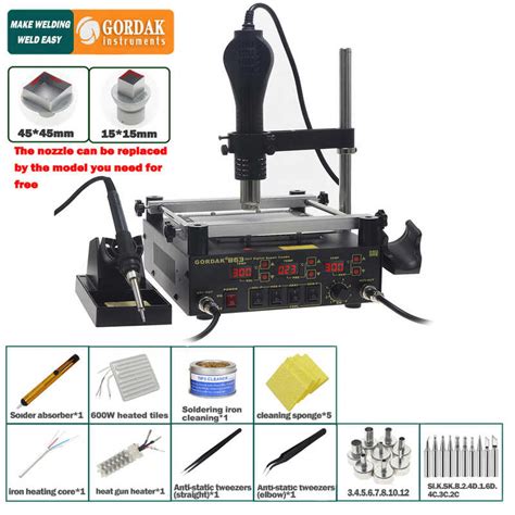 D Original Gordak In Welding Hot Air Rework Preheating Station For Soldering
