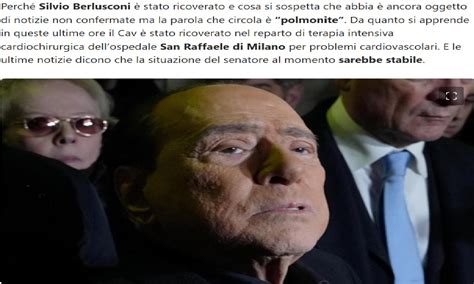 Perché Silvio Berlusconi è stato ricoverato e cosa si sospetta che