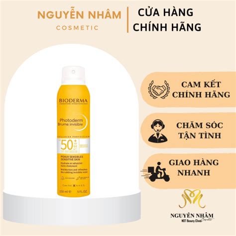 XỊT CHỐNG NẮNG BIODERMA PHOTODERM BRUME INVISIBLE SPF 50 SENSITIVE