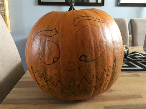 Draw Your Design Onto The Pumpkin The Diy Life