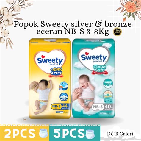 Jual Popok Sweety Silver Bronze NBS Eceran 5pcs Shopee Indonesia