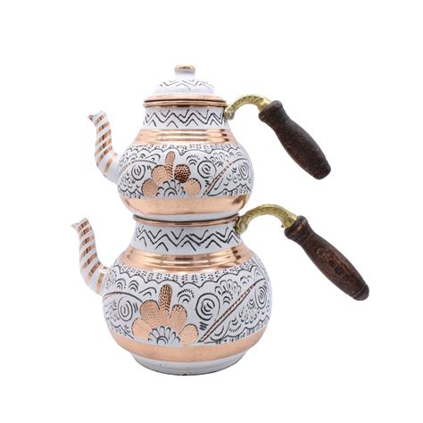 Turkish Handmade Copper Teapot Teapot Warmer Samovar Tea Maker