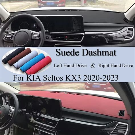 For Kia Seltos Kx Suede Leather Dashmat Anti Slip Dash