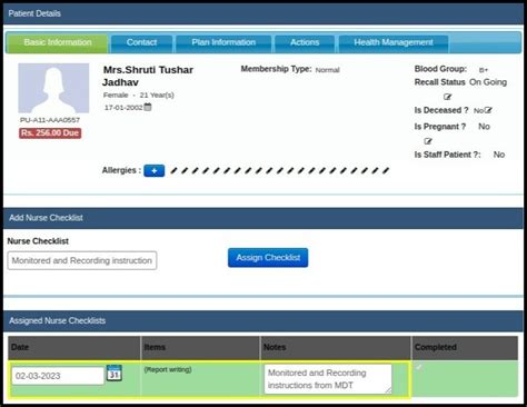 Nurse Checklist – Medixcel Support