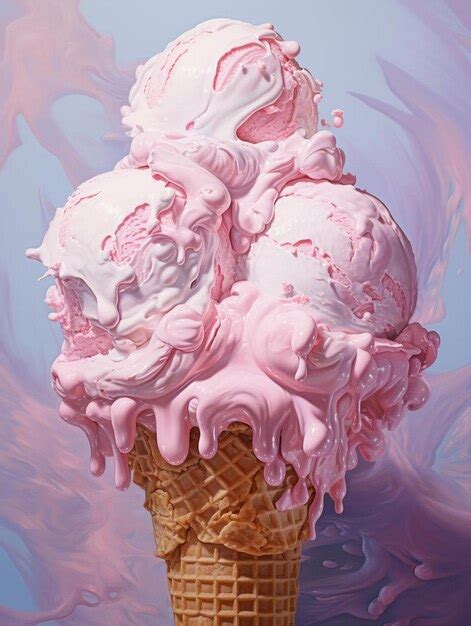 Premium AI Image | ice cream in a waffle cone