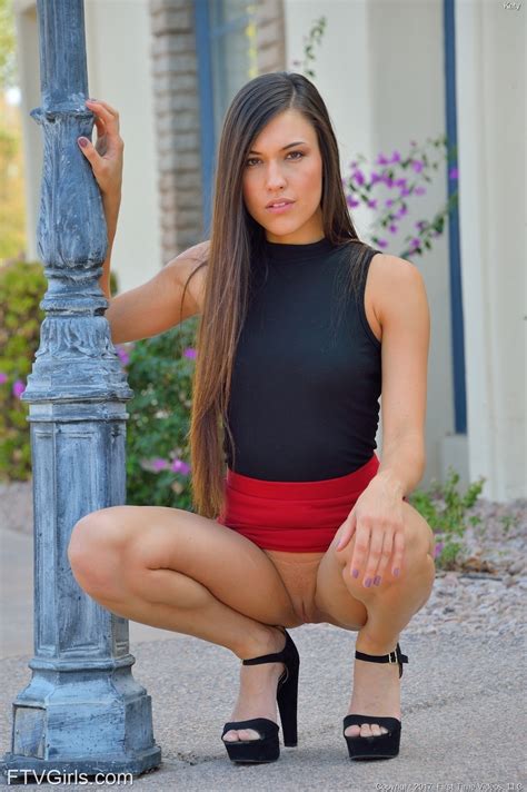 Brunette Short Skirt Teen XXX Dessert Picture 4