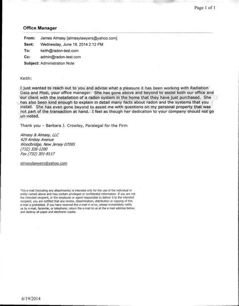 Radiation Data Professional Letter Of Reference