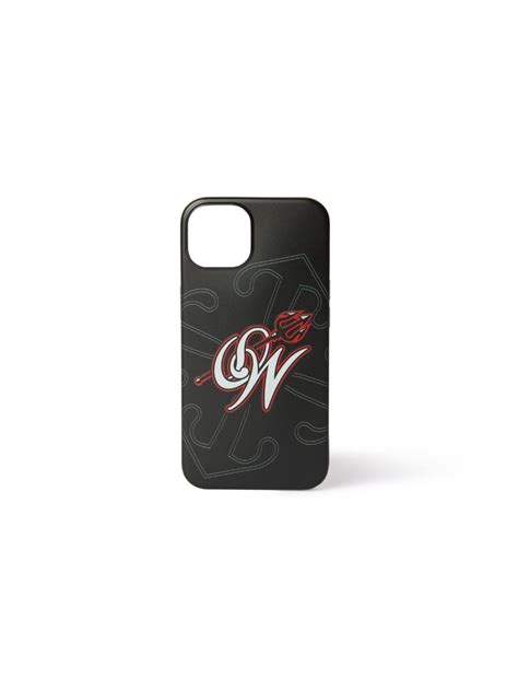 Off-White x AC Milan I-phone 14 Cover in black | Off-White™ Official US