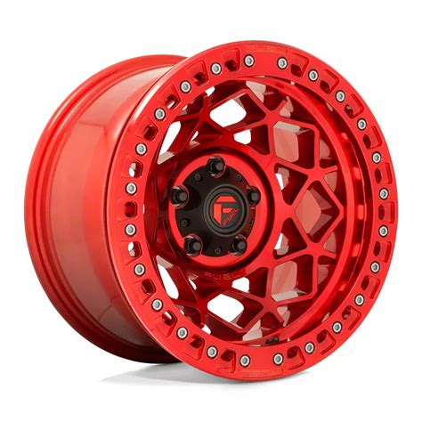 Fuel Wheels Jeep Wrangler Unit Beadlock Candy Red Wheel 17x9 15mm