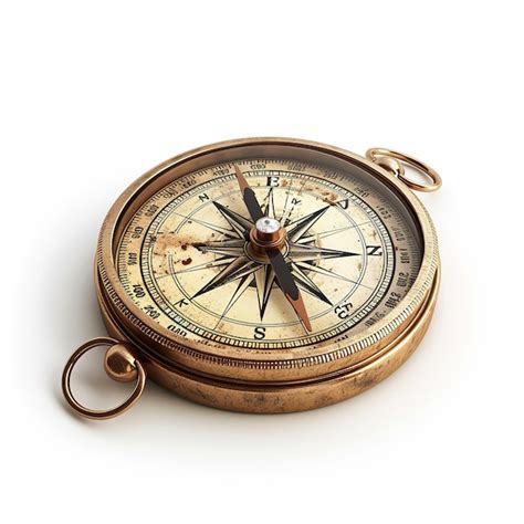 Premium Photo Helpful Compass Isolated On White Background