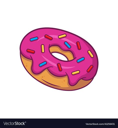 Glazed donut Royalty Free Vector Image - VectorStock