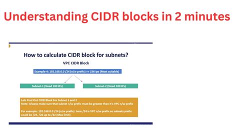 Understanding Cidr Blocks In 2 Minutes Youtube