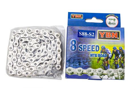 Купить Цепь 8ск. 116зв. silver/silver YBN S88 с замком Лучшая цена ...