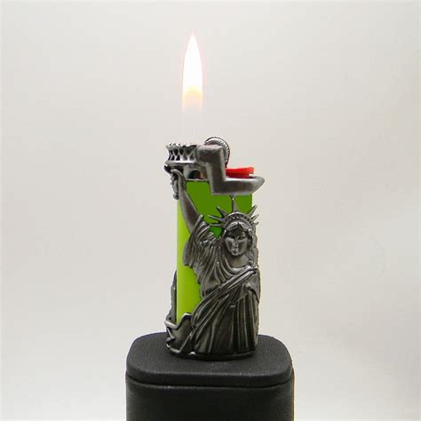 Statue of Liberty World Trade Center Lighter Cover Sleeve Holder Slip Case Pouch, Fits Mini Bic ...