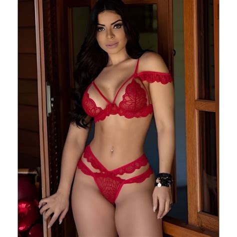 Conjunto De Lingerie De Luxo Modelo Bella Tule Varejo Atacado