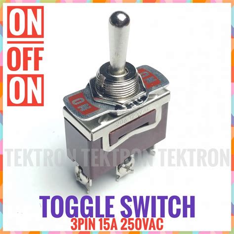 Jual Toggle Switch 3pin ON OFF ON SPDT 15A 250VAC KN3C 103 Togle SW