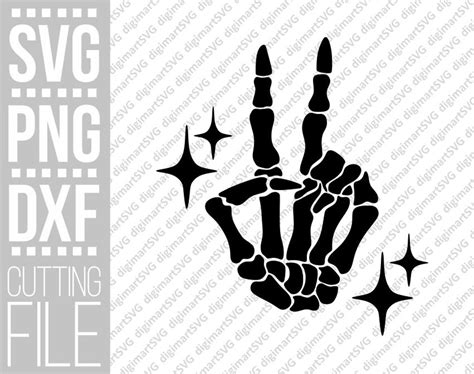 Skeleton Peace Sign Svg Skeleton Peace Hand Skeleton Hand Svg Fall