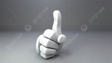 Cartoon Hand In 3d Render Slightly Turned To The Right With Thumbs Up ...