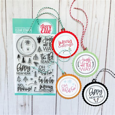 AVERY ELLE CLEAR STAMPS MERRY CHRISTMAS TAGS - Scrapbook Superstore