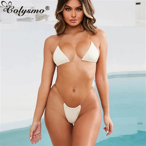 Colysmo traje de baño para mujer Bikini naranja quemado 2019 Sexy