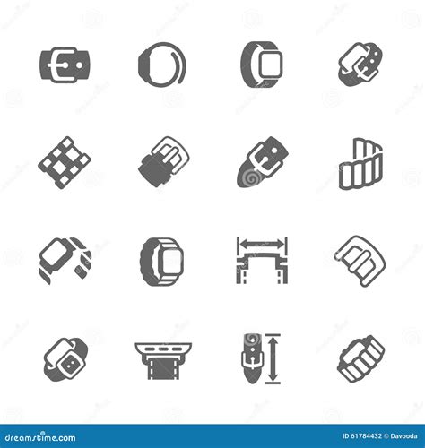 Simple Watch Band Icons Stock Vector Illustration Of Vector 61784432