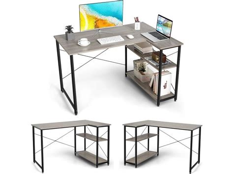 Costway Bureau D Angle En Forme L R Versible Poste De Travail Avec