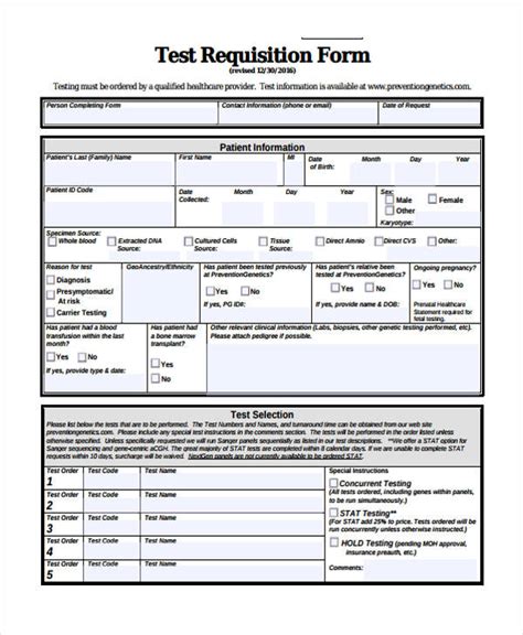 Free 83 Requisition Forms In Pdf