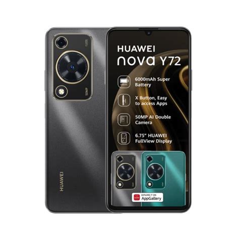 HUAWEI Nova Y72 4G 128GB Dual SIM Black CaCellular