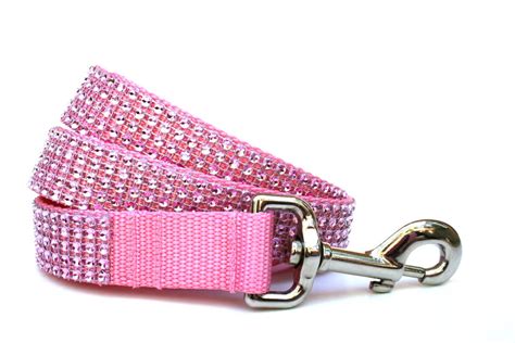 Pink Dog Leash 1 Rhinestone Dog Leash | Etsy