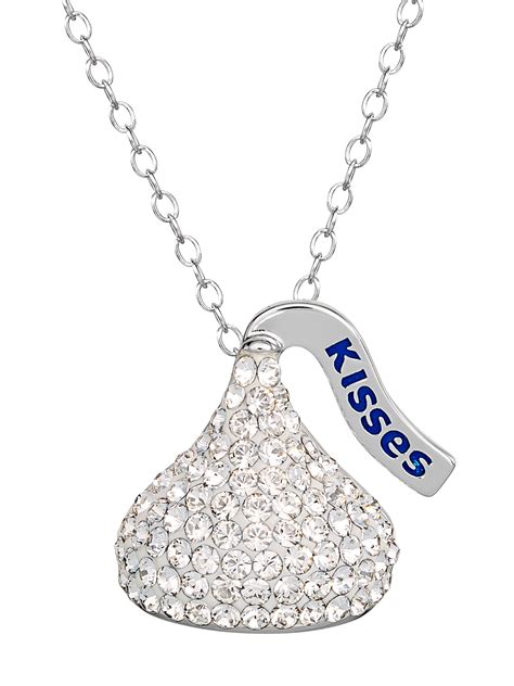 Hersheys Kisses Birthstone Sterling Silver Swarovski Crystal Pendant