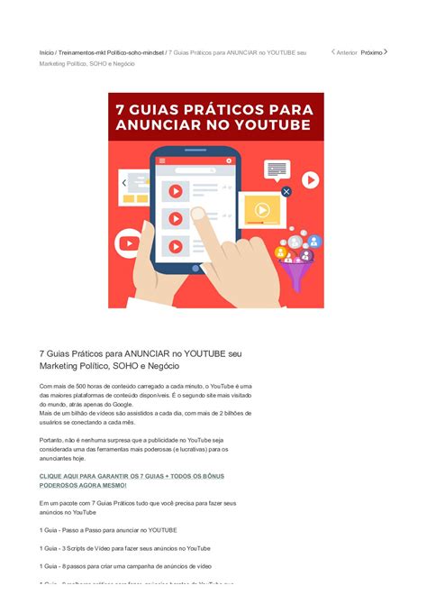 Calaméo 7 Guias Práticos Para ANUNCIAR No YOUTUBE Seu Marketing