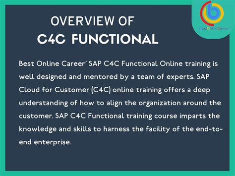 Ppt Master Sap C4c Functional Training Online Bestonlinecareer