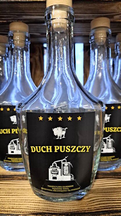 Butelka L Z Korkiem Duch Puszczy Ubr Na Whisky Brandy Na Bimber